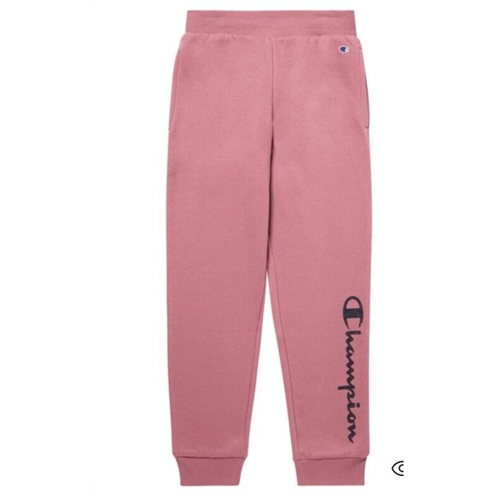 Champion Girls Jogger Sweatpants Size L 14 Logo Pink Relaxed Sparkle Powerblend‍